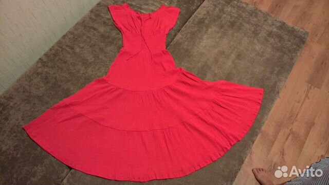 Платье красное хлопок объявление продам