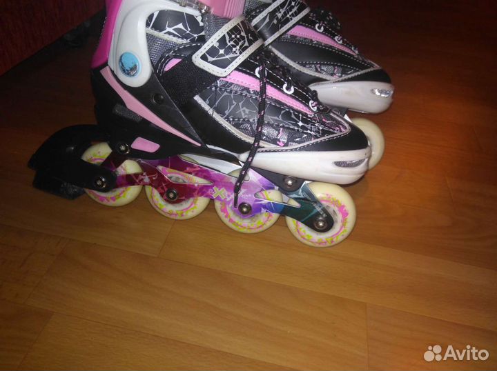 Ролики детские для девочек Раздвижные р.31 до 34