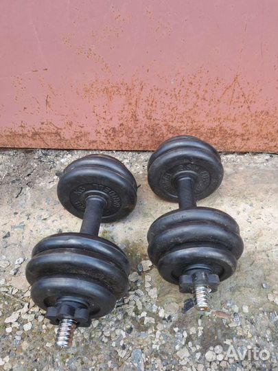 Гантели бу 2 шт по 15 кг