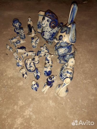 Статуэтки фигурки гжель