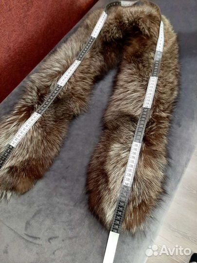 Воротник из меха чернобурки