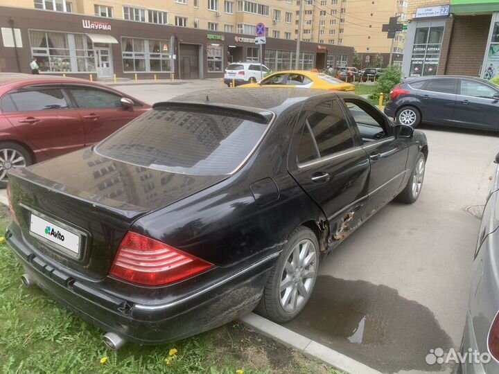 Mercedes-Benz S-класс 3.2 AT, 2000, битый, 352 043 км