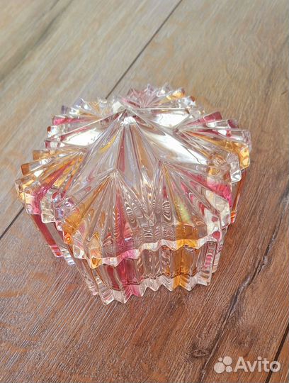 Сахарница цветное стекло СССР
