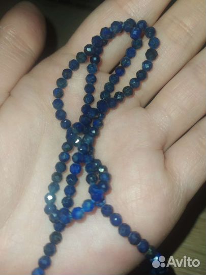 Бусины из натуральных камней Аметист, Лазурит