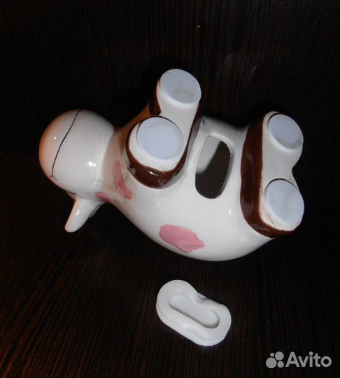 Копилка эмалированная керамическая фигурка Коровка