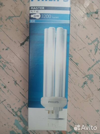 Лампа Philips master PL-T 42W/830/4P GX24q-4
