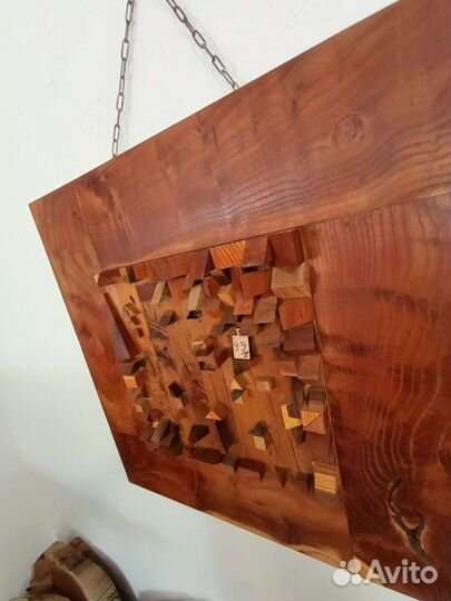Картина панно из дерева 79х79