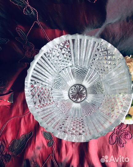 Хрустальная ваза для цветов СССР