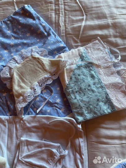 Конверт на выписку для мальчика с одеялом