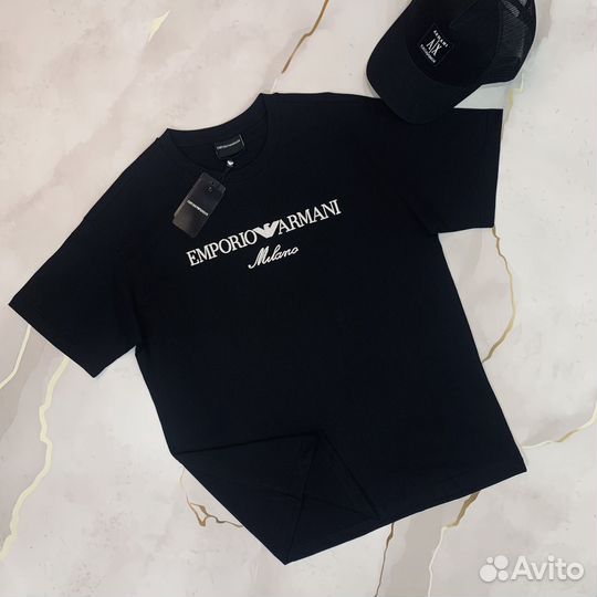 Футболка emporio armani вышивка