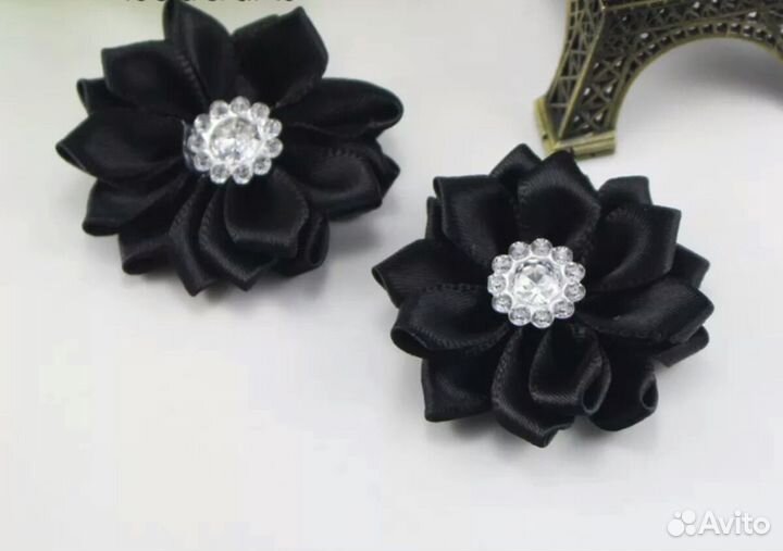 Атласные цветы для декора