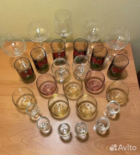 Фужеры бокалы стаканы рюмки стекло СССР