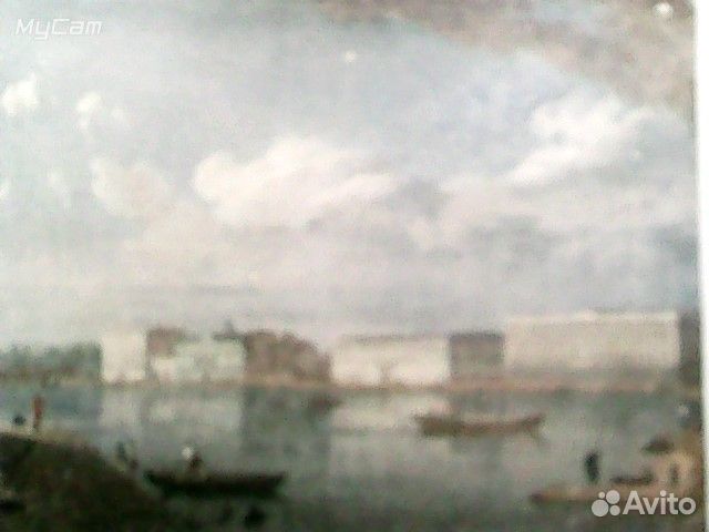 Открытка Дворцовой набережной от Петропавловской к