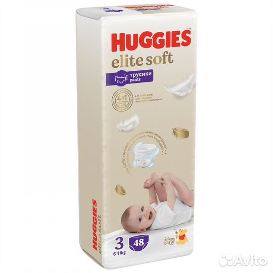 Подгузники трусики huggies elite soft 3