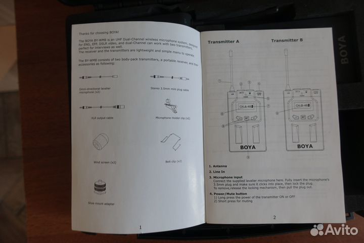 Беспроводная микрофонная система Boya BY-WM8
