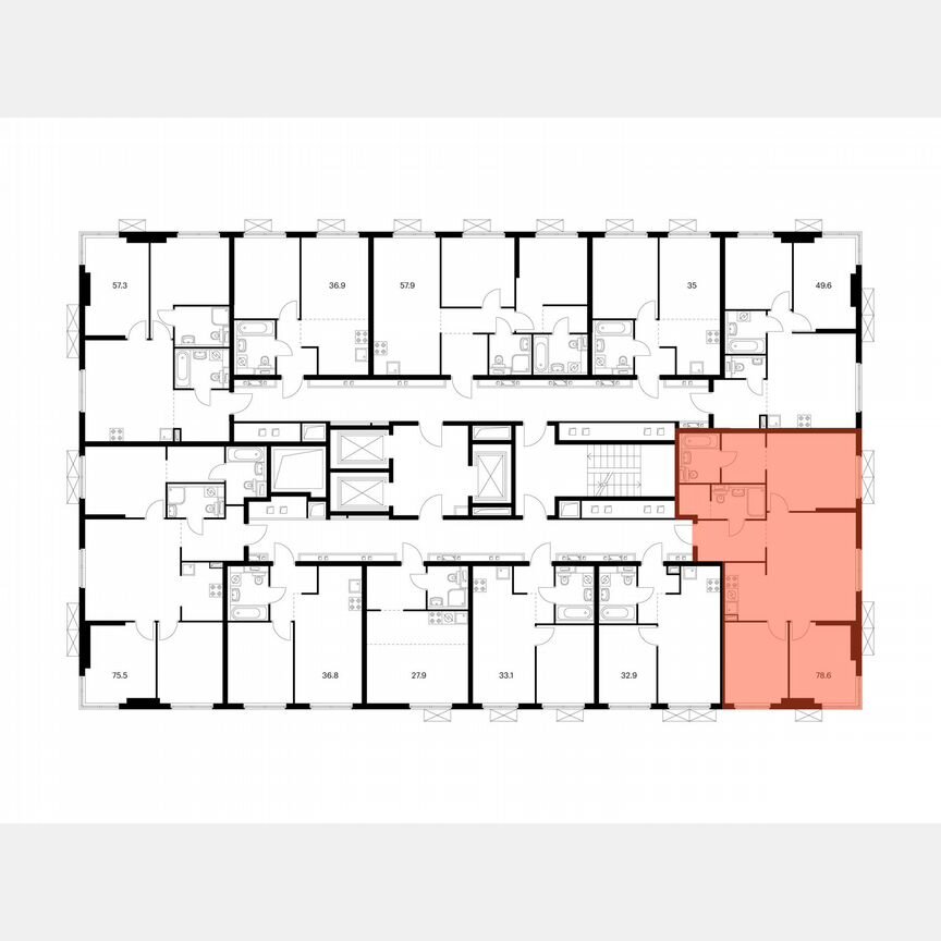 3-к. квартира, 78,6 м², 16/24 эт.