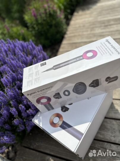 Фен Dyson Supersonic HD07 стальной/фуксия