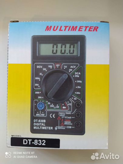 Мультиметр цифровой с про звонкой DT-832