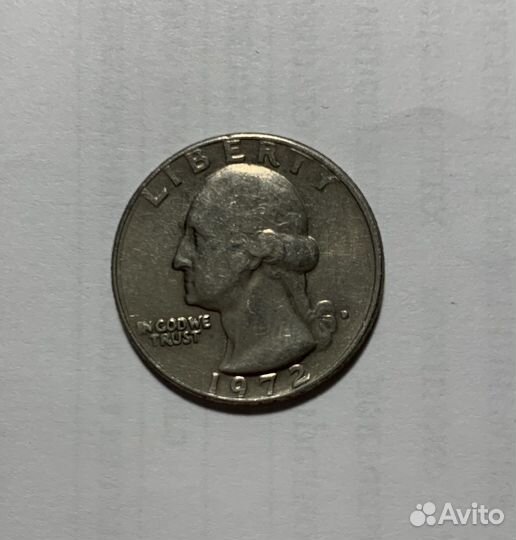 Quarter dollar liberty 1972