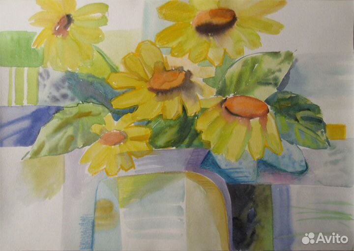 Акварель Цветочные композиции А2 (42х59)