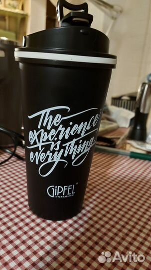 Фондюшница чугунная новая, термостакан