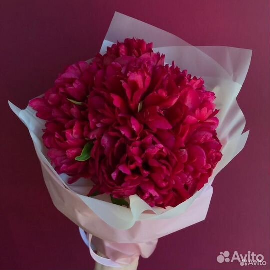 Букет свежих пионов