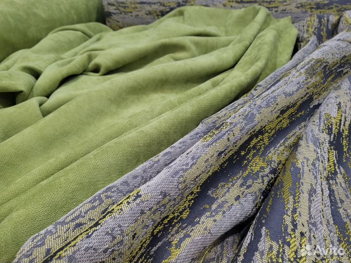 Шторы шерсть-мрамор, жаккарды, рогожка