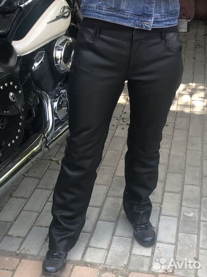 Мотоштаны женские кожаные новые