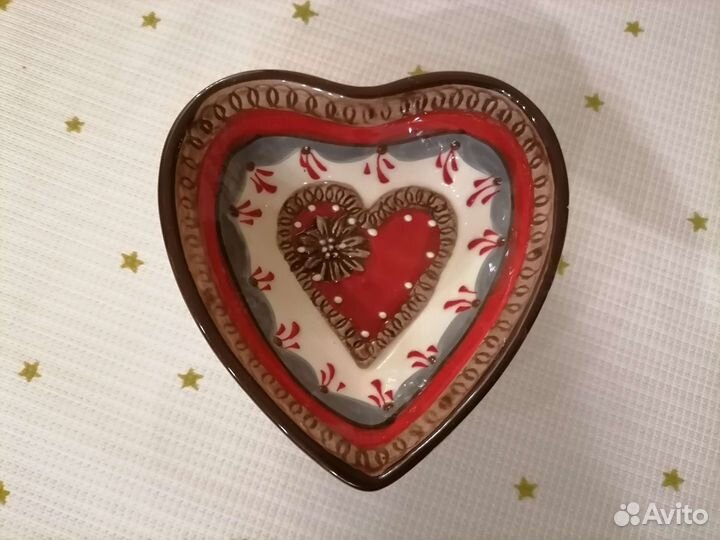 Сердце Керамическая вазочка