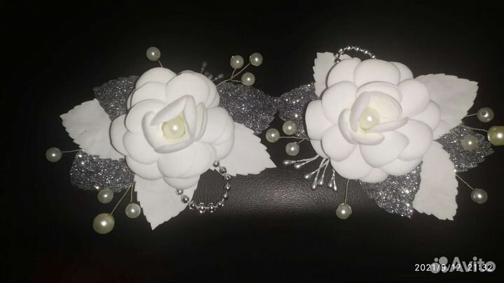 Ободок, бантик, заколка для волос ручной работы