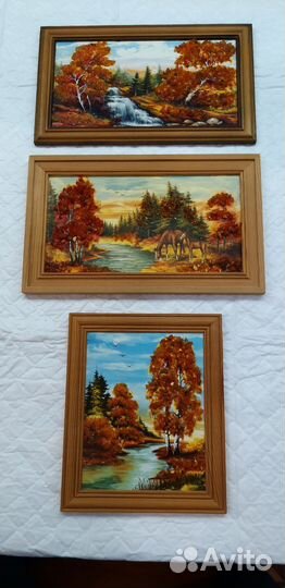 Картины янтарные