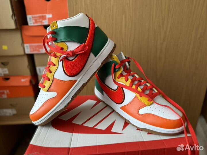 Кроссовки nike dunk HI retro university US10.5