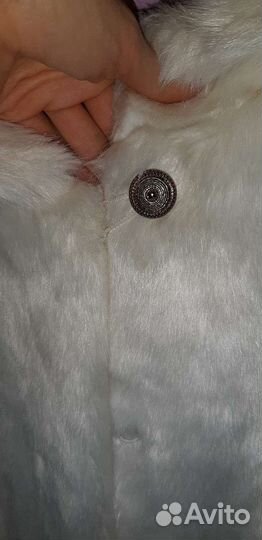 Шуба белая искусственная свадебная