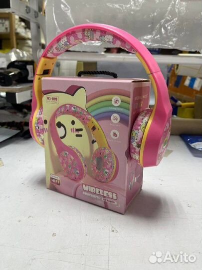 Беспроводные наушники детские/розовые VJ-870