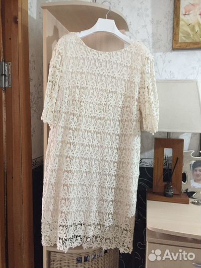 Платье ажурное/хлопок 100% 50-52 размер