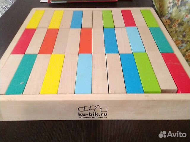 Деревянные брусочки и кубики