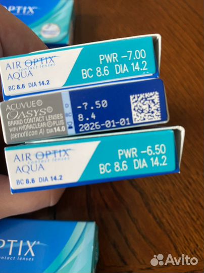 Контактные линзы Alcon, Acuvue, -6,5; -7,0;-7,5