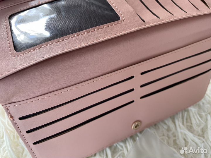 Кошелек для девочки розовый с котиком