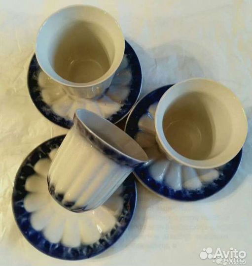 Турка/молочник-Гжель. Бокалы