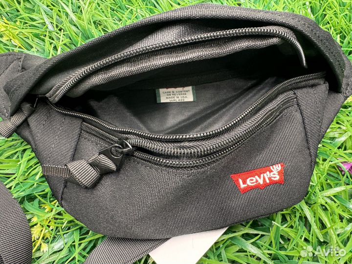 Новая премиум сумка шея плечо Levis черная