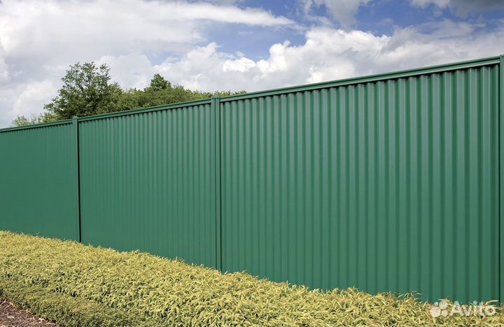 Забор из профнастила цена за метр под ключ