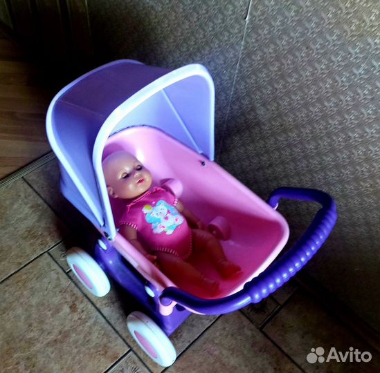 Коляска для кукол+пупс