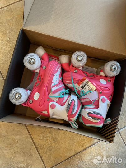 Ролики детские на 4 колесах; 27-30 размер