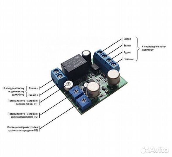 Адаптер для подключения видеодомофона