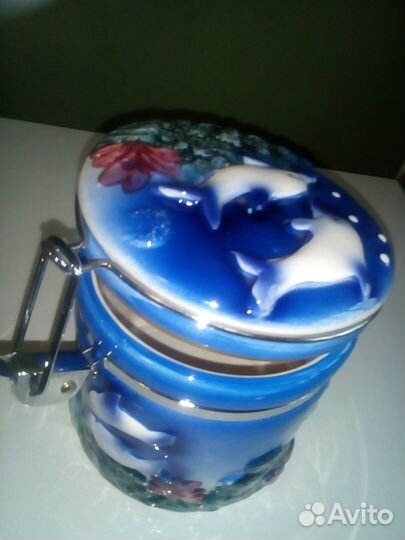 Керамическая ёмк. с крышкой СССР