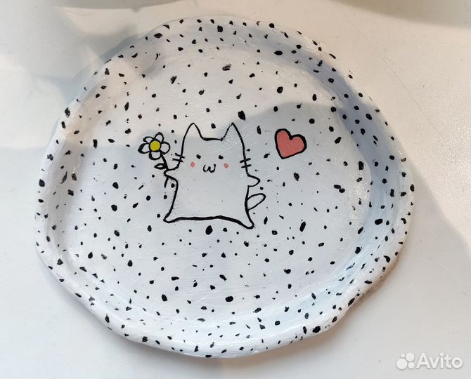 Глиняная подставка/тарелка для украшений