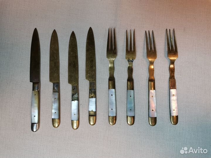 Антикварные вилки, ножи. Uchatius bronce, Германия