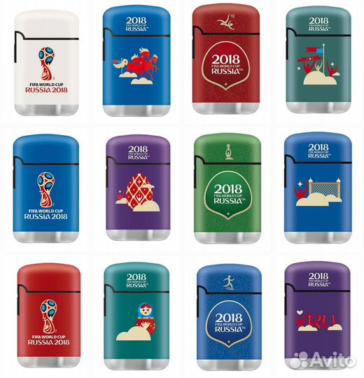 Коллекция 12 турбозажигалок Fifa. Чемпионат мира