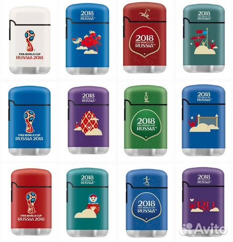 Коллекция 12 турбозажигалок Fifa. Чемпионат мира