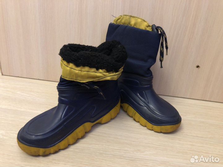 Сапоги детские демисезонные утепленные 35-36р